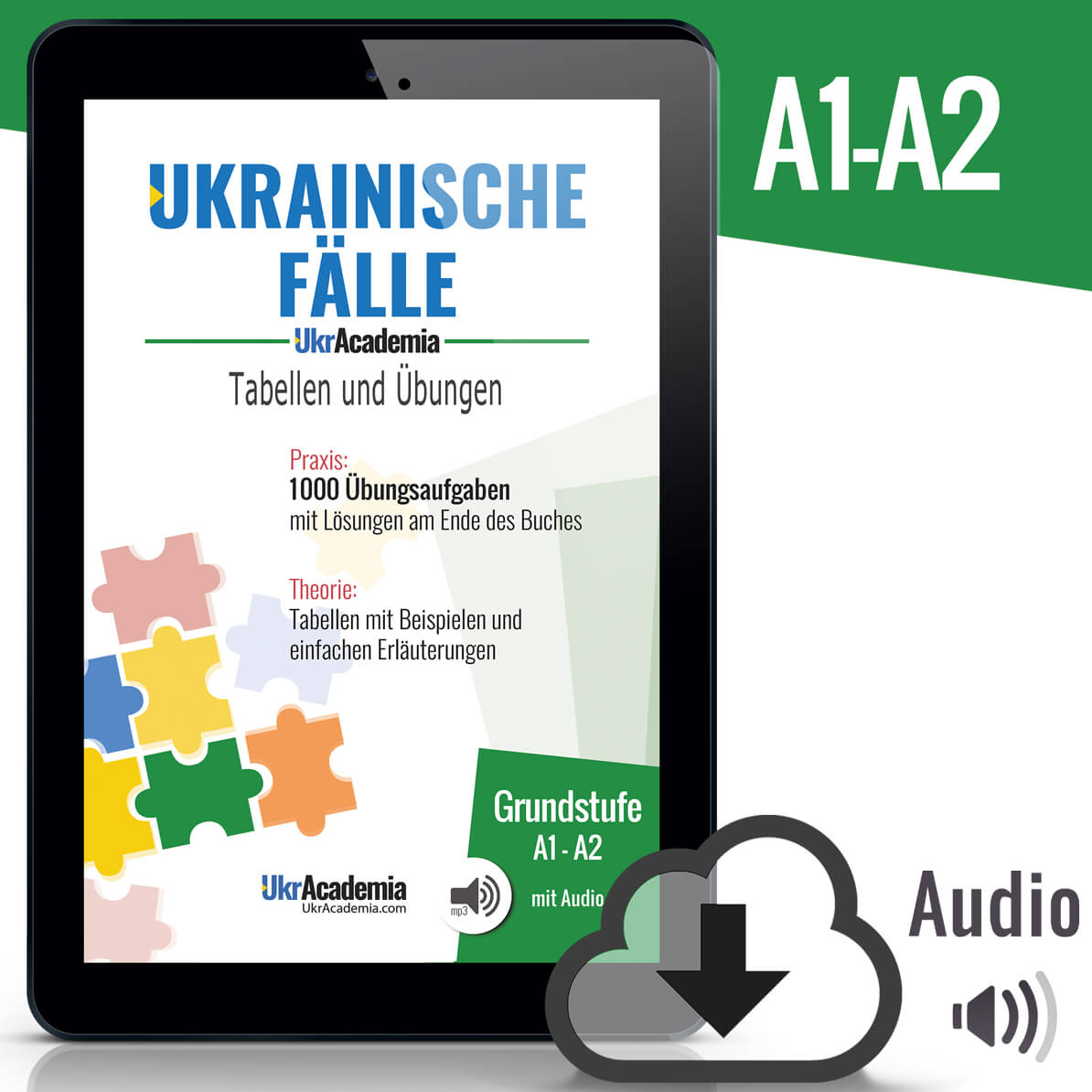 Ukrainische Fälle - Tabellen und Übungen mit über 1000 Aufgaben (Ebook)